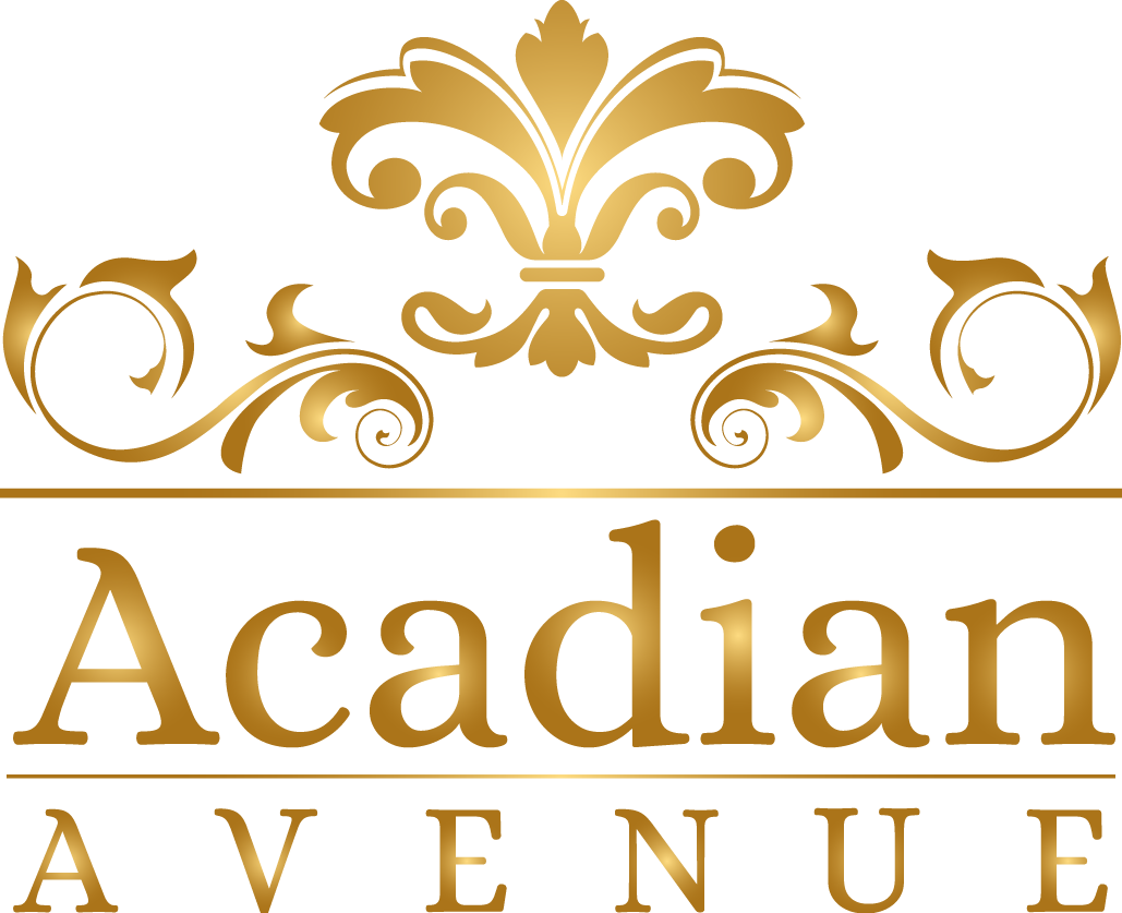 Acadian Avenue logo featuring a fleur-de-lis